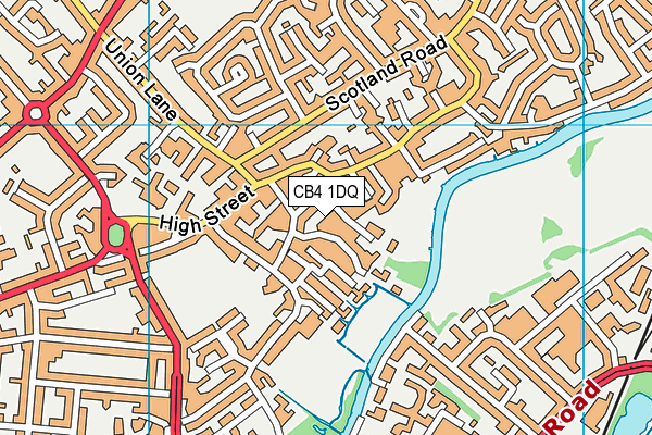 CB4 1DQ map - OS VectorMap District (Ordnance Survey)