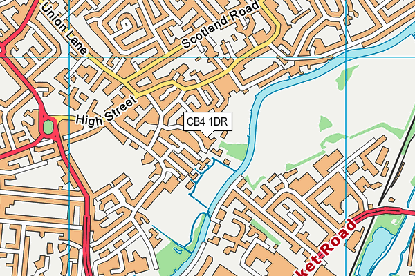 CB4 1DR map - OS VectorMap District (Ordnance Survey)