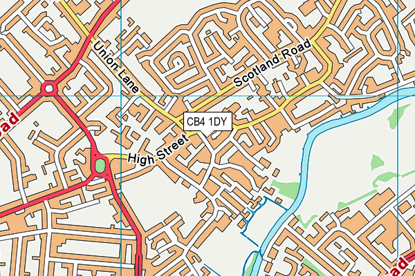 CB4 1DY map - OS VectorMap District (Ordnance Survey)