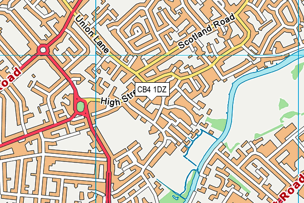 CB4 1DZ map - OS VectorMap District (Ordnance Survey)