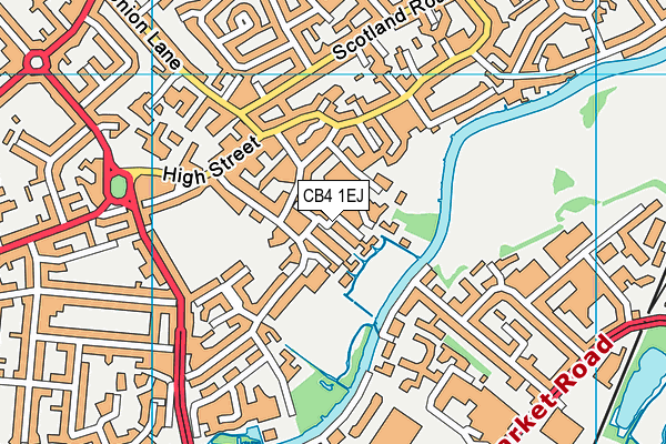 CB4 1EJ map - OS VectorMap District (Ordnance Survey)