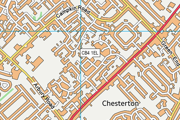 CB4 1EL map - OS VectorMap District (Ordnance Survey)