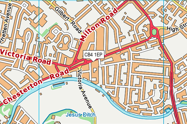 CB4 1EP map - OS VectorMap District (Ordnance Survey)