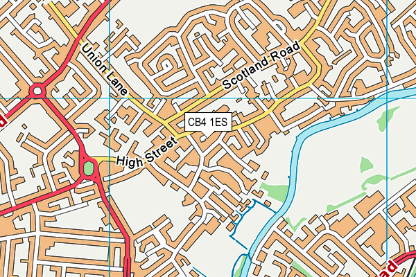 CB4 1ES map - OS VectorMap District (Ordnance Survey)