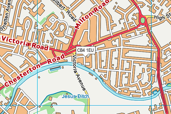 CB4 1EU map - OS VectorMap District (Ordnance Survey)