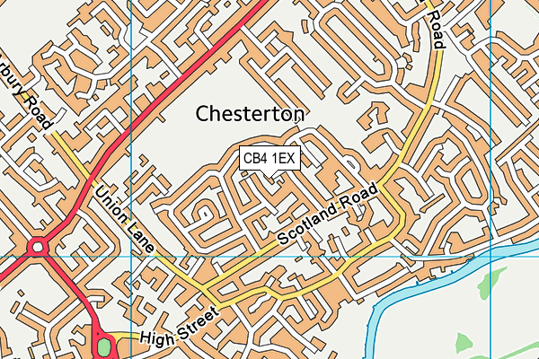 CB4 1EX map - OS VectorMap District (Ordnance Survey)