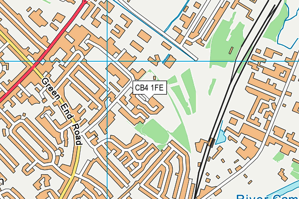 CB4 1FE map - OS VectorMap District (Ordnance Survey)