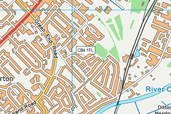 CB4 1FL map - OS VectorMap District (Ordnance Survey)