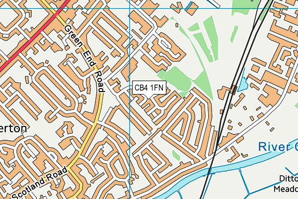 CB4 1FN map - OS VectorMap District (Ordnance Survey)