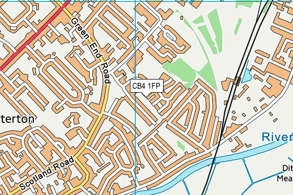 CB4 1FP map - OS VectorMap District (Ordnance Survey)