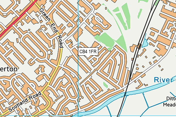 CB4 1FR map - OS VectorMap District (Ordnance Survey)