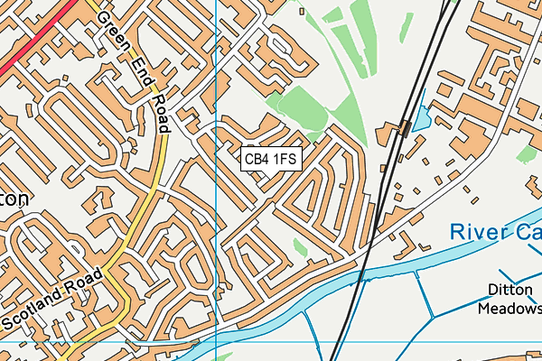 CB4 1FS map - OS VectorMap District (Ordnance Survey)