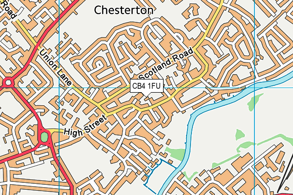 CB4 1FU map - OS VectorMap District (Ordnance Survey)
