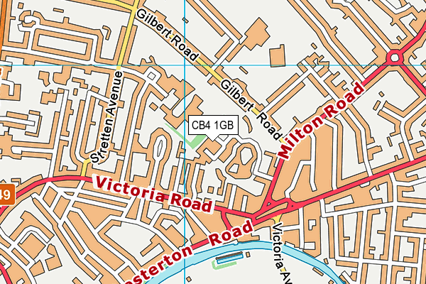 CB4 1GB map - OS VectorMap District (Ordnance Survey)