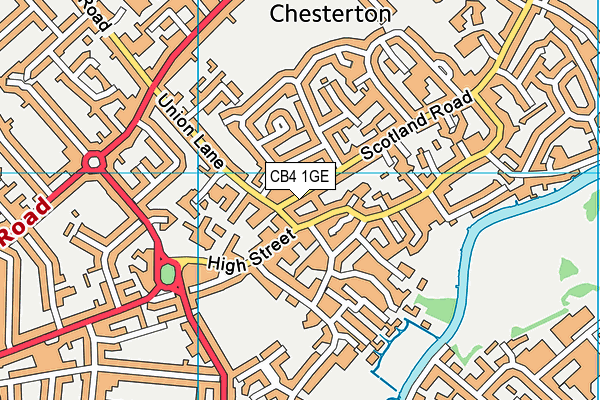 CB4 1GE map - OS VectorMap District (Ordnance Survey)