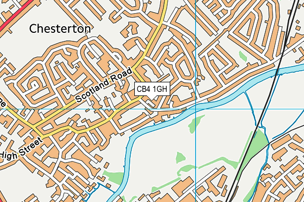 CB4 1GH map - OS VectorMap District (Ordnance Survey)