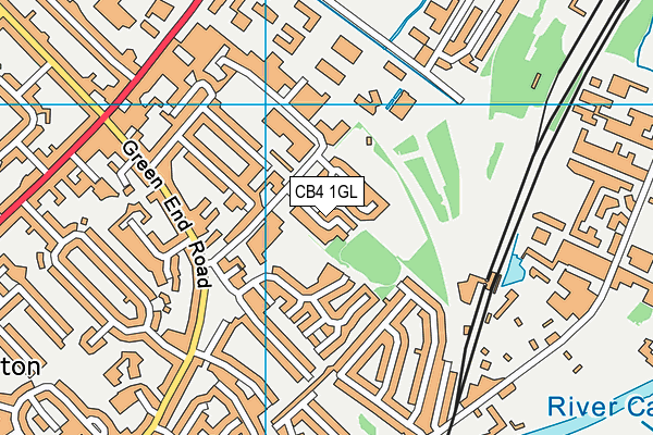 CB4 1GL map - OS VectorMap District (Ordnance Survey)