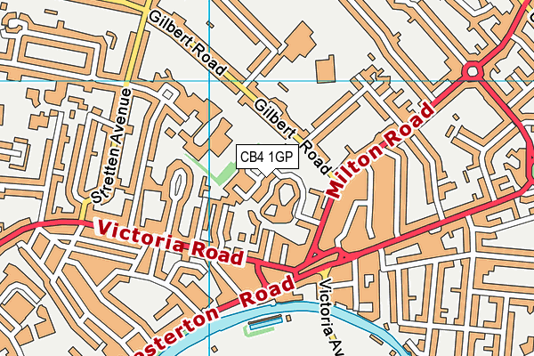 CB4 1GP map - OS VectorMap District (Ordnance Survey)