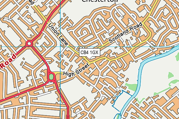 CB4 1GX map - OS VectorMap District (Ordnance Survey)