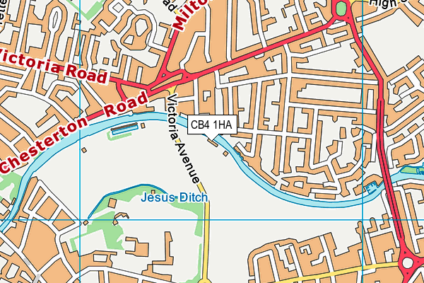 CB4 1HA map - OS VectorMap District (Ordnance Survey)