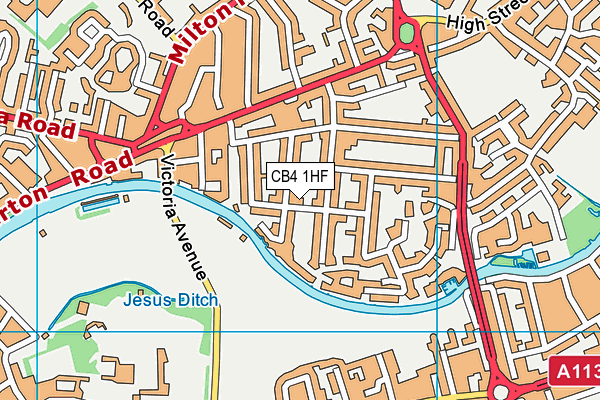 CB4 1HF map - OS VectorMap District (Ordnance Survey)