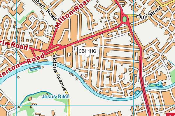 CB4 1HG map - OS VectorMap District (Ordnance Survey)