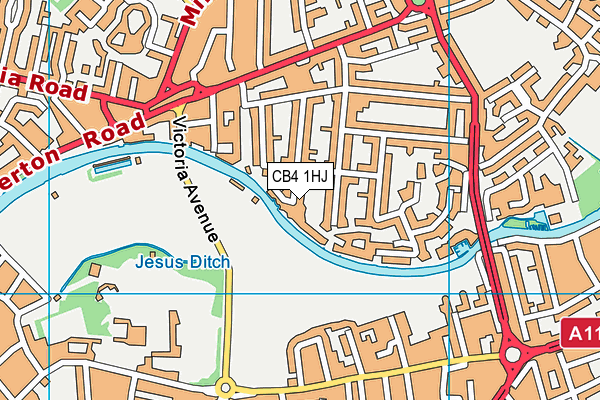 CB4 1HJ map - OS VectorMap District (Ordnance Survey)