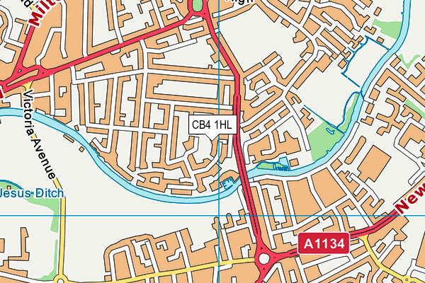 CB4 1HL map - OS VectorMap District (Ordnance Survey)