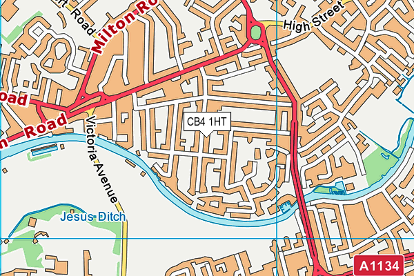 CB4 1HT map - OS VectorMap District (Ordnance Survey)