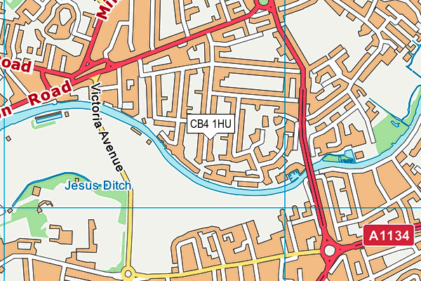 CB4 1HU map - OS VectorMap District (Ordnance Survey)