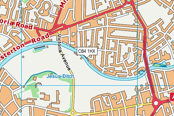 CB4 1HX map - OS VectorMap District (Ordnance Survey)