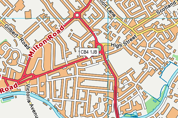 CB4 1JB map - OS VectorMap District (Ordnance Survey)