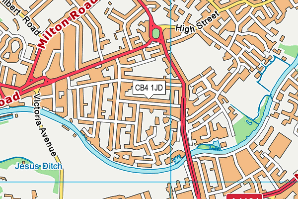 CB4 1JD map - OS VectorMap District (Ordnance Survey)