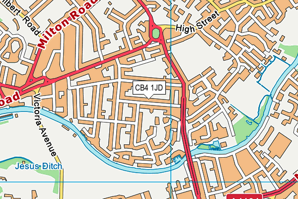 Map of VICTORIA APARTMENTS HUNTINGDON LTD at district scale