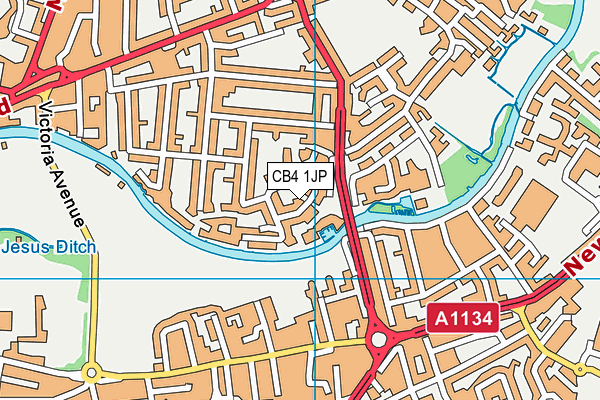 CB4 1JP map - OS VectorMap District (Ordnance Survey)