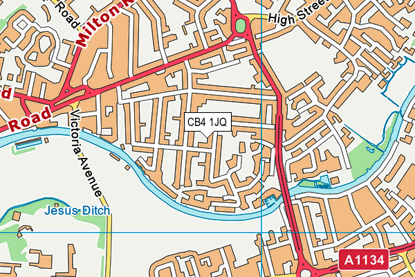 CB4 1JQ map - OS VectorMap District (Ordnance Survey)