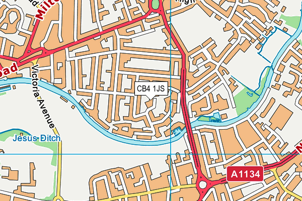 CB4 1JS map - OS VectorMap District (Ordnance Survey)