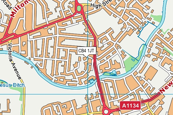 CB4 1JT map - OS VectorMap District (Ordnance Survey)