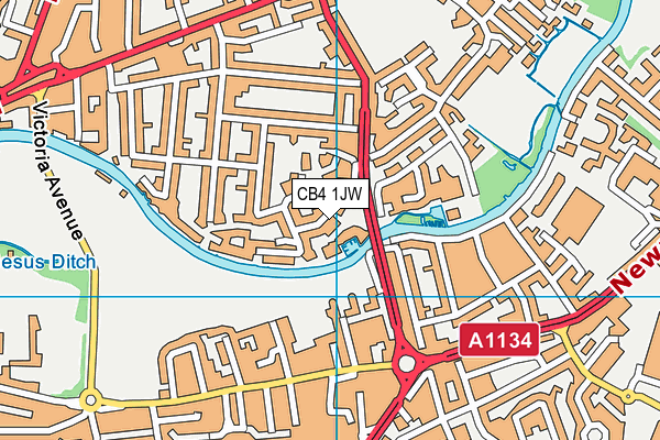 CB4 1JW map - OS VectorMap District (Ordnance Survey)