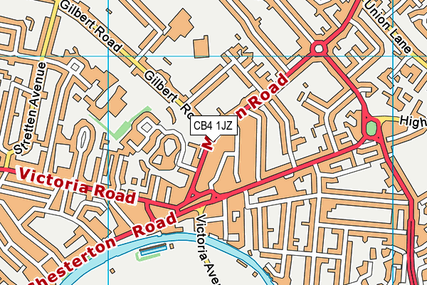 CB4 1JZ map - OS VectorMap District (Ordnance Survey)
