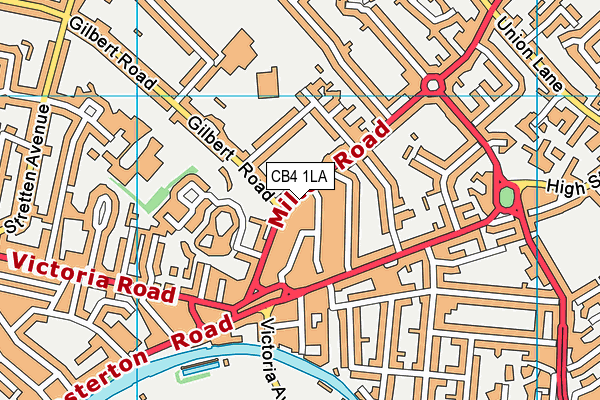 CB4 1LA map - OS VectorMap District (Ordnance Survey)