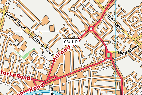 CB4 1LD map - OS VectorMap District (Ordnance Survey)