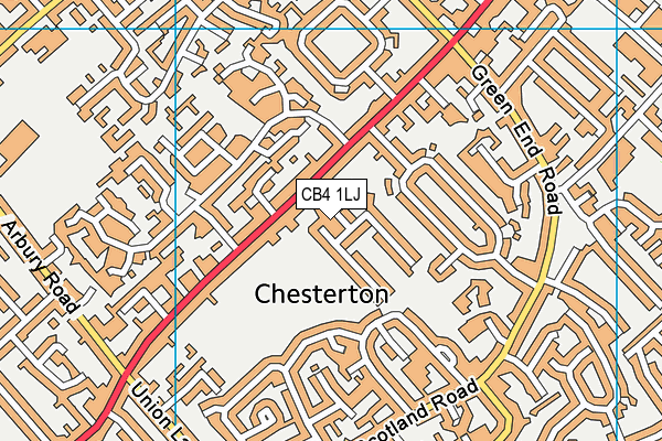CB4 1LJ map - OS VectorMap District (Ordnance Survey)
