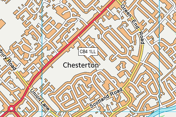 CB4 1LL map - OS VectorMap District (Ordnance Survey)