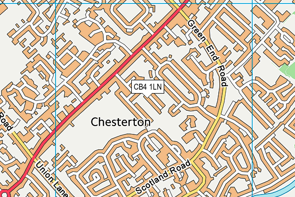 CB4 1LN map - OS VectorMap District (Ordnance Survey)