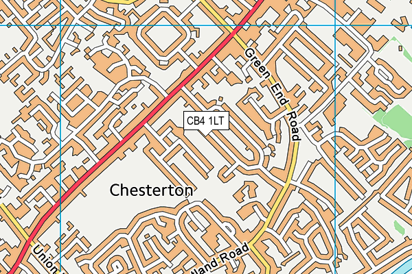 CB4 1LT map - OS VectorMap District (Ordnance Survey)