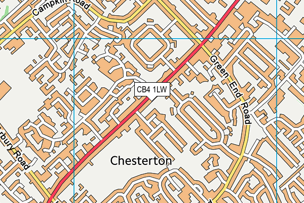 CB4 1LW map - OS VectorMap District (Ordnance Survey)