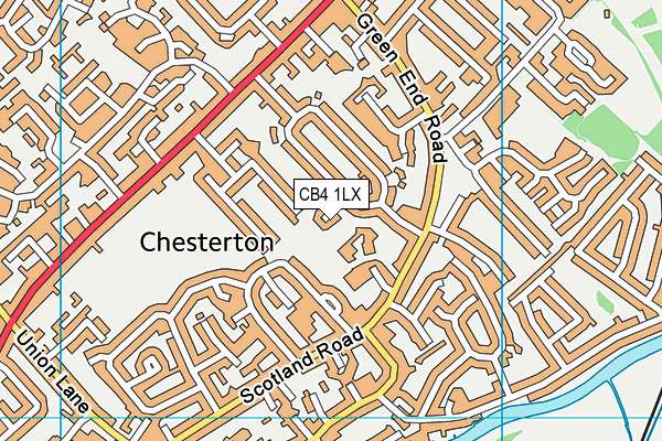 CB4 1LX map - OS VectorMap District (Ordnance Survey)