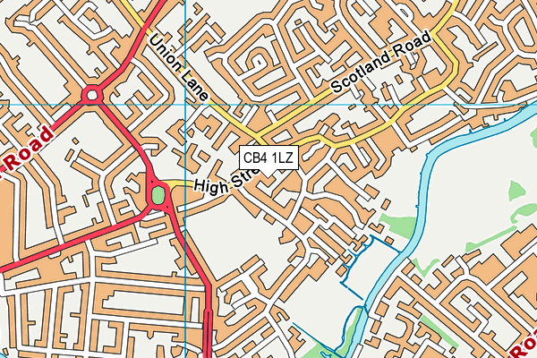 CB4 1LZ map - OS VectorMap District (Ordnance Survey)
