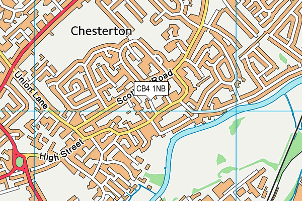 CB4 1NB map - OS VectorMap District (Ordnance Survey)
